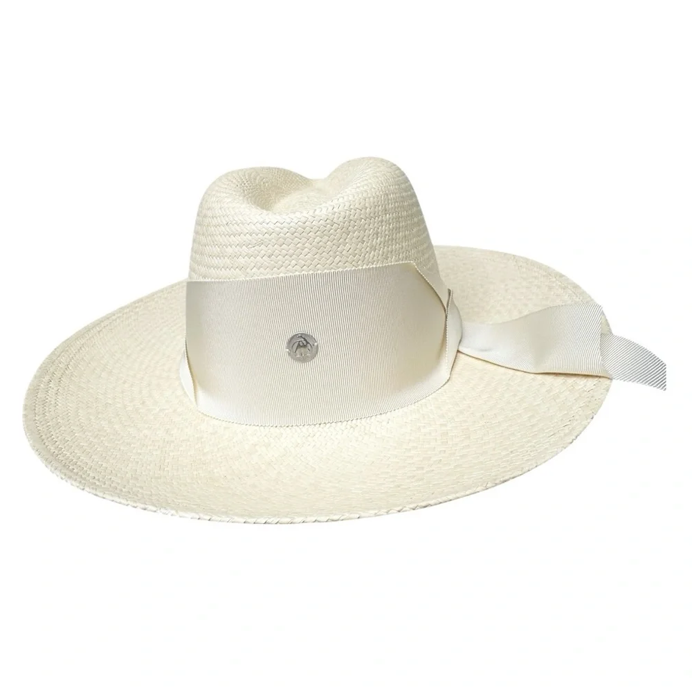 VERONICA BEARD x FREYA Gardenia White Cream Straw Field Hat Ribbon and Strap NWT - Picture 6 of 16